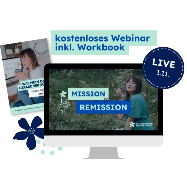 Mission to Remission: Titelfolie des Live-Webinars mit Workbook